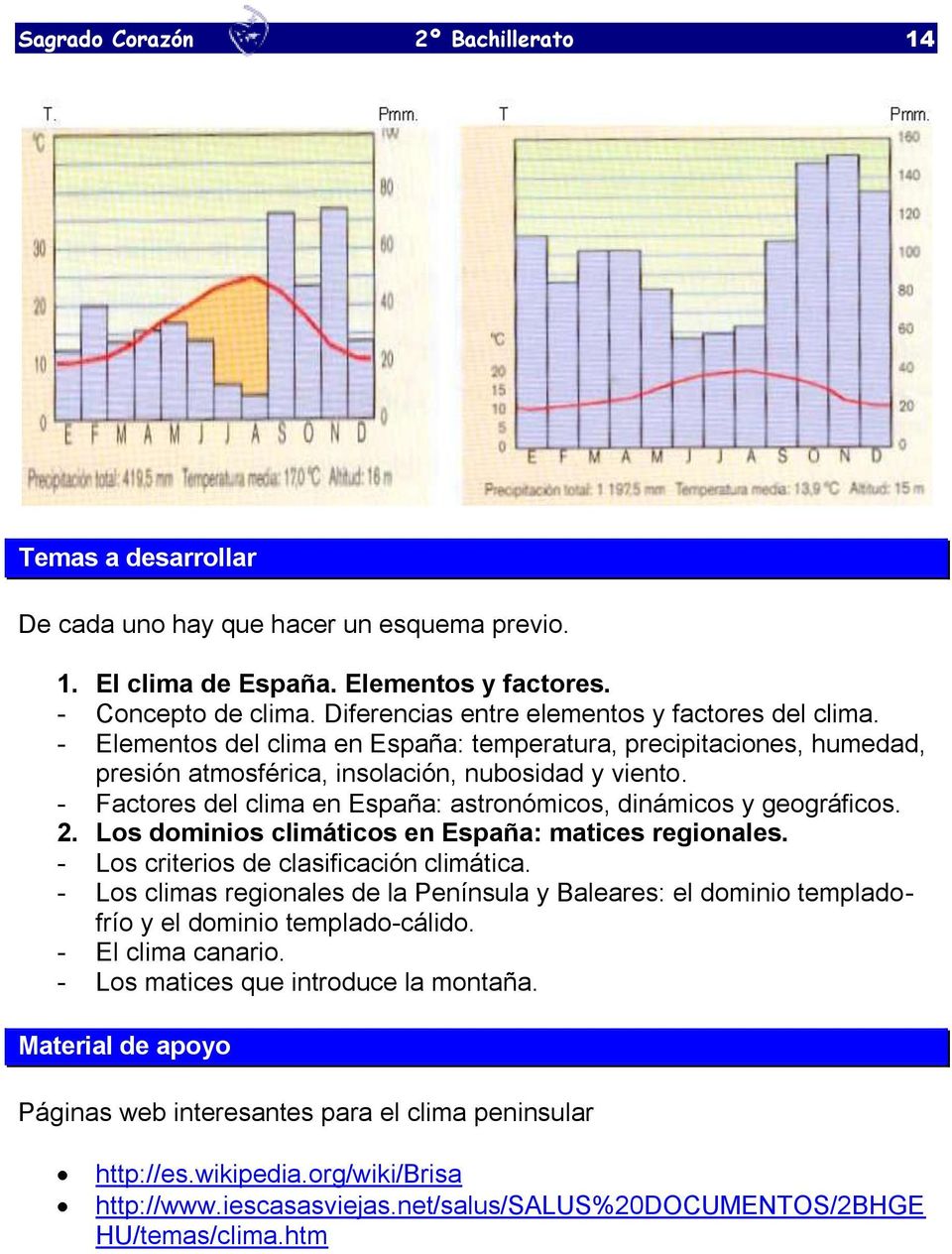 - Factores del clima en España: astronómicos, dinámicos y geográficos. 2. Los dominios climáticos en España: matices regionales. - Los criterios de clasificación climática.