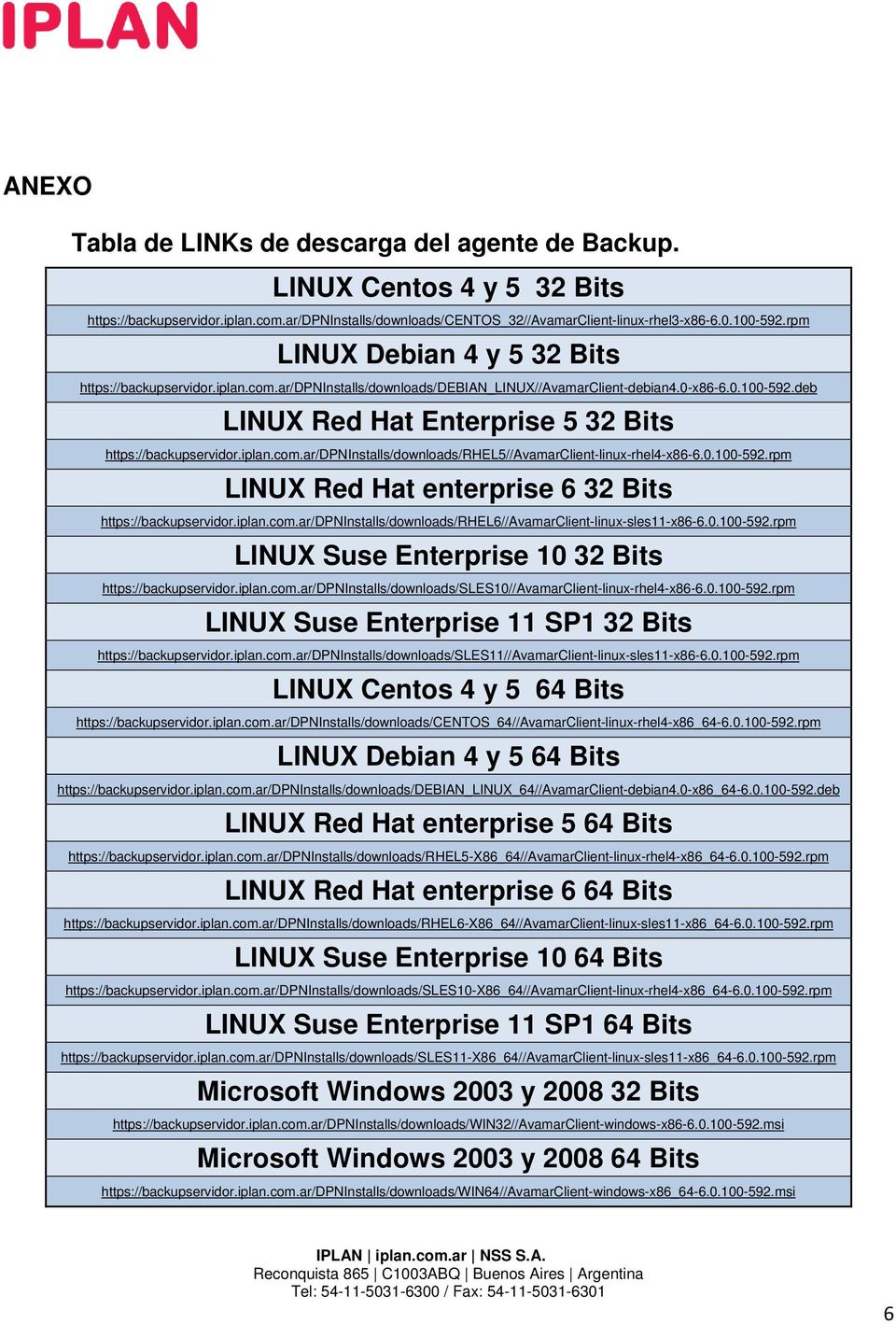 deb LINUX Red Hat Enterprise 5 32 Bits https://backupservidor.iplan.com.ar/dpninstalls/downloads/rhel5//avamarclient-linux-rhel4-x86-6.0.100-592.