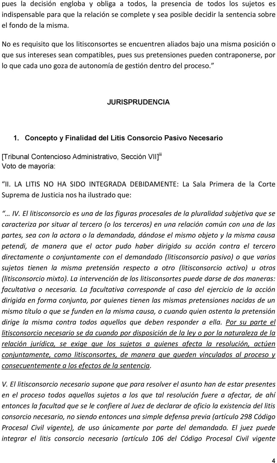 EL LITIS CONSORCIO PASIVO NECESARIO EN MATERIA ADMINISTRATIVA. Contenido -  PDF Descargar libre