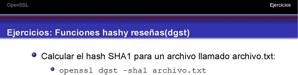 SHA1 para un archivo llamado