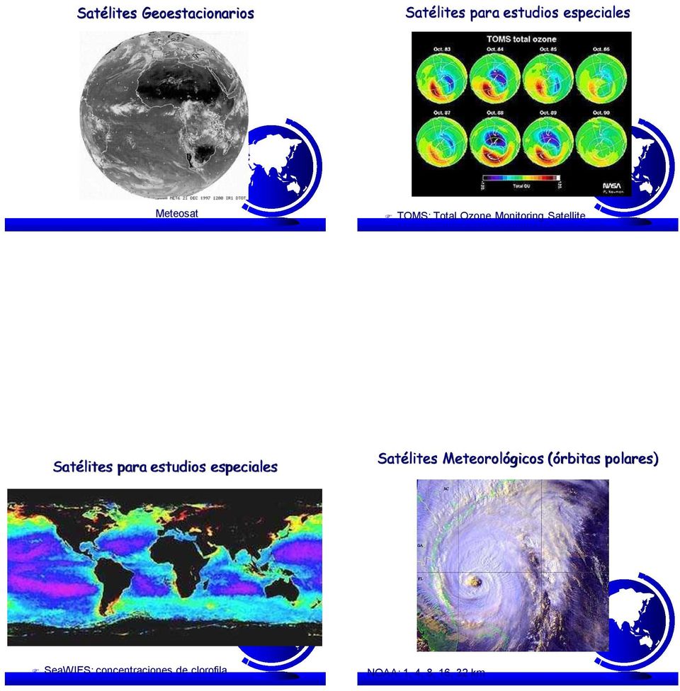 estudios especiales Satélites Meteorológicos (órbitas polares)