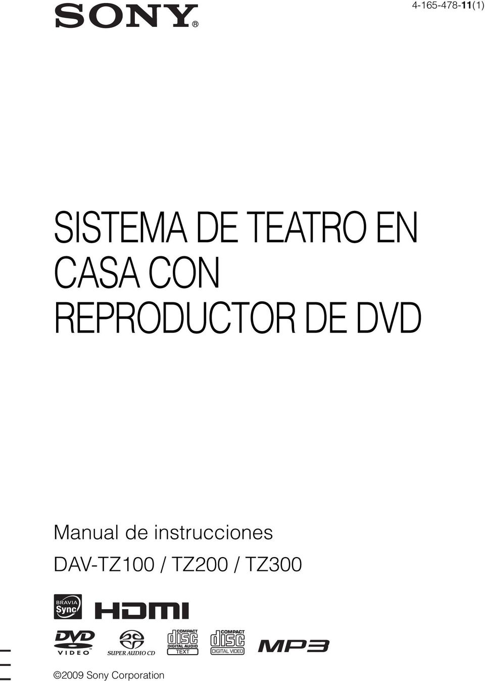 Manual de instrucciones DAV-TZ100