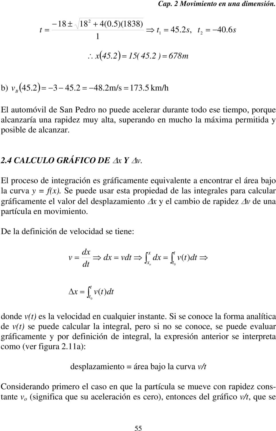 El poceso de integación es gáficamente equivalente a enconta el áea bajo la cuva y = f(x).