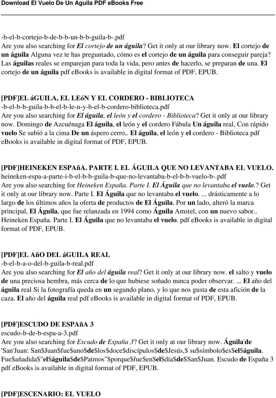 El Vuelo De Un Aguila PDF - PDF Descargar libre
