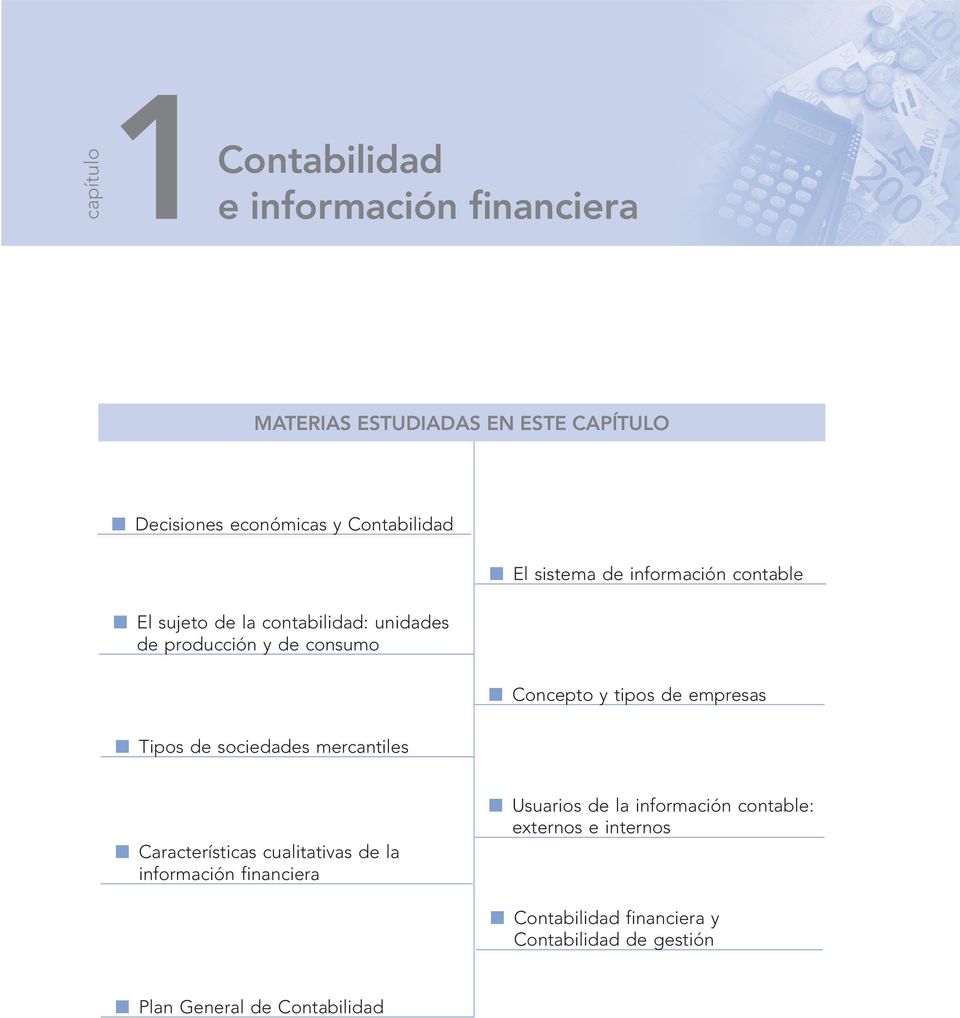 Concepto y tipos de empresas Tipos de sociedades mercantiles Características cualitativas de la información financiera