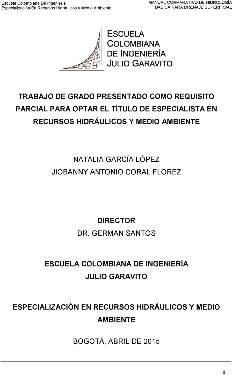 ANTONIO CORAL FLOREZ DIRECTOR DR.