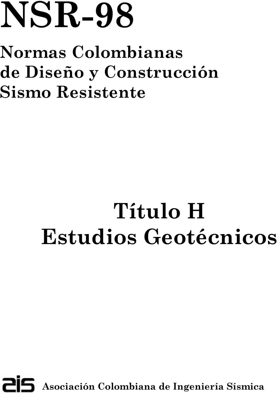 Título H Estudios Geotécnicos