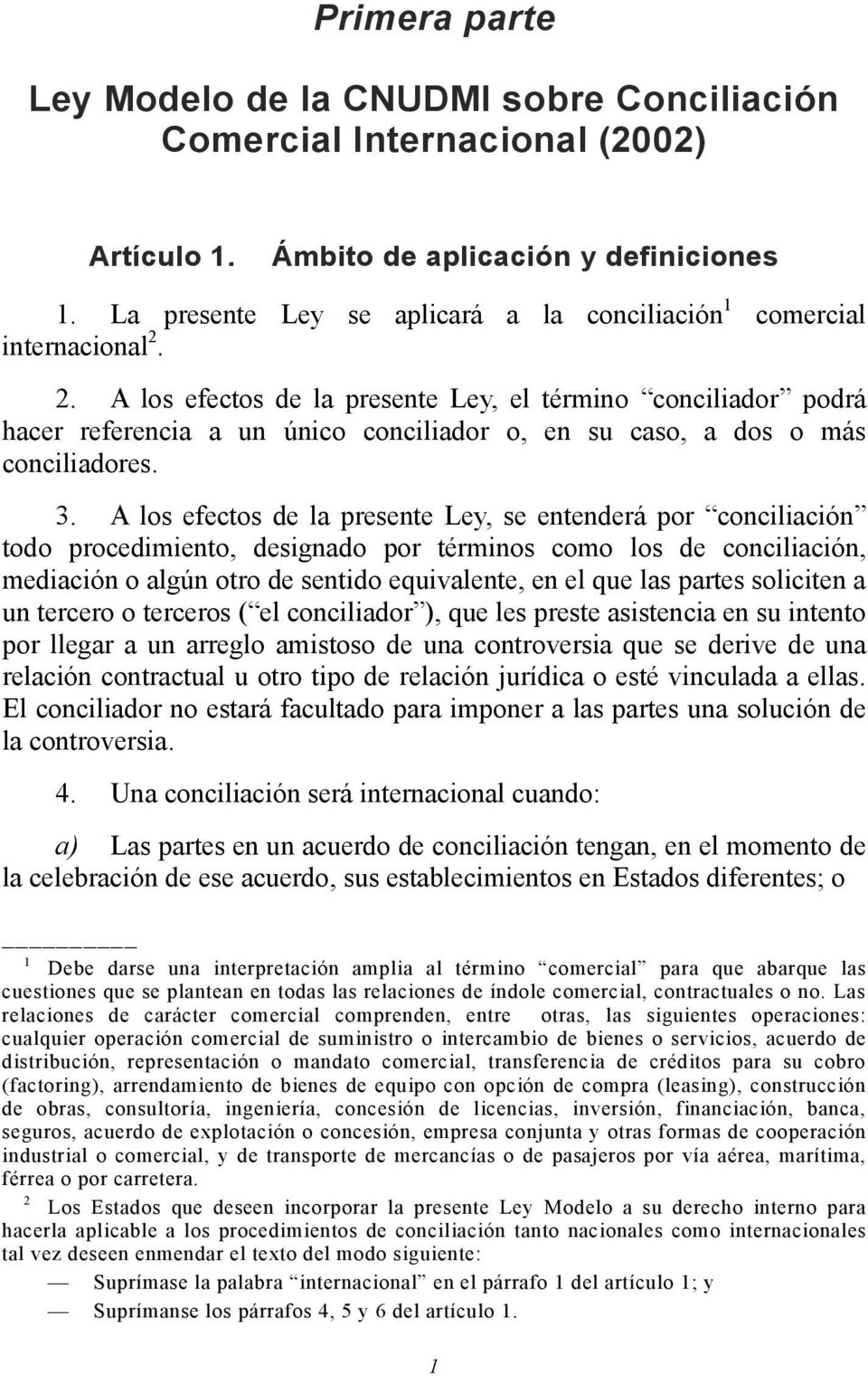 Ley Modelo de la CNUDMI sobre Conciliación Comercial Internacional - PDF  Free Download