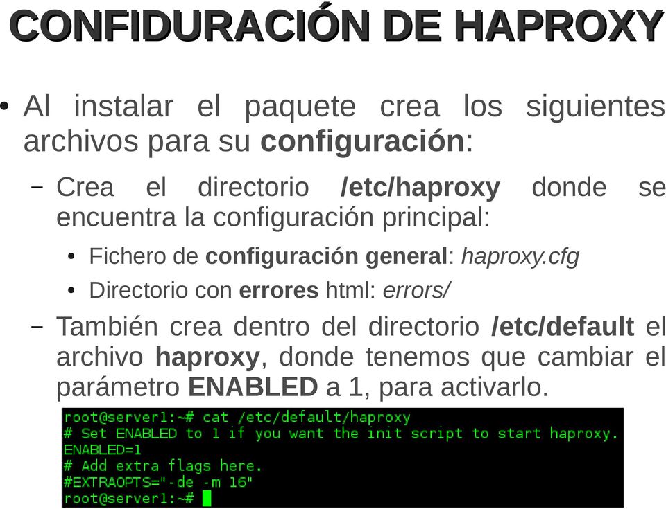configuración general: haproxy.