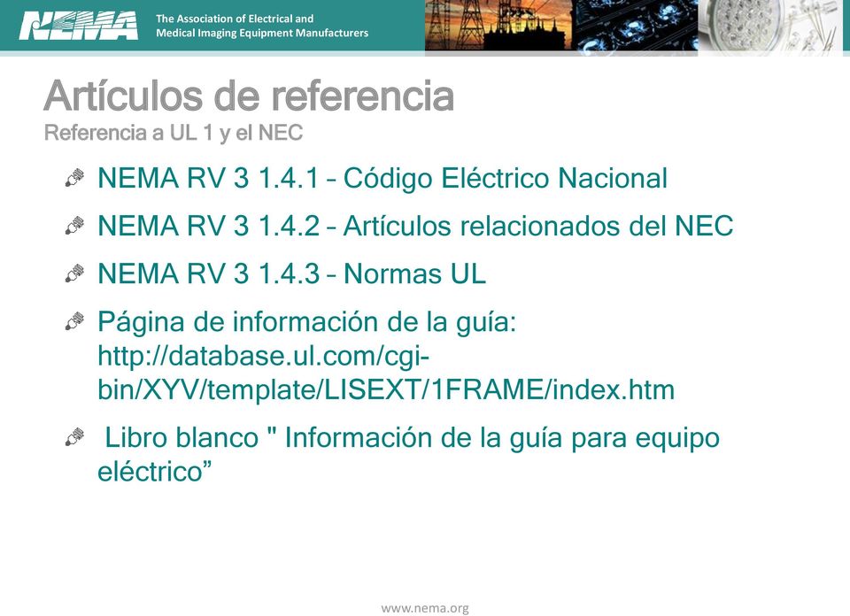 2 Artículos relacionados del NEC NEMA RV 3 1.4.