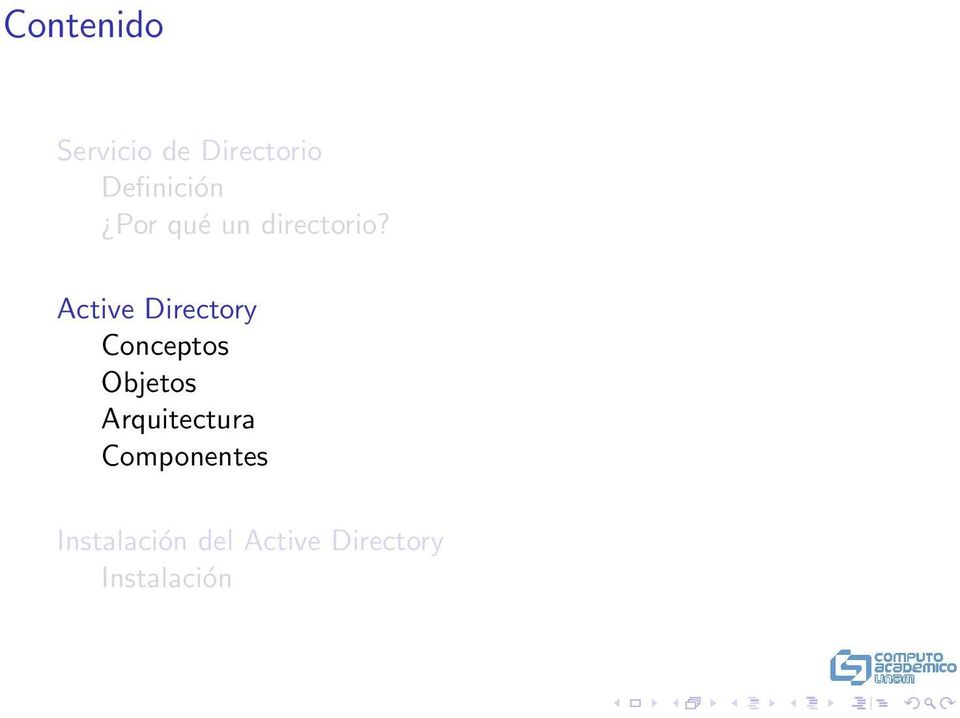 Active Directory Conceptos Objetos