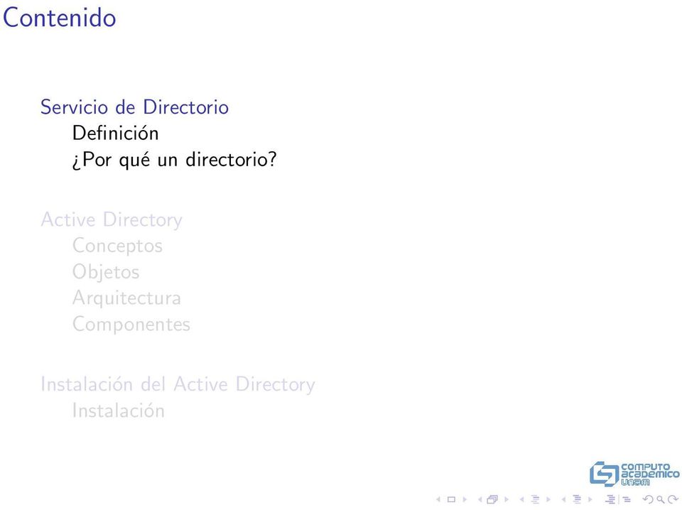 Active Directory Conceptos Objetos