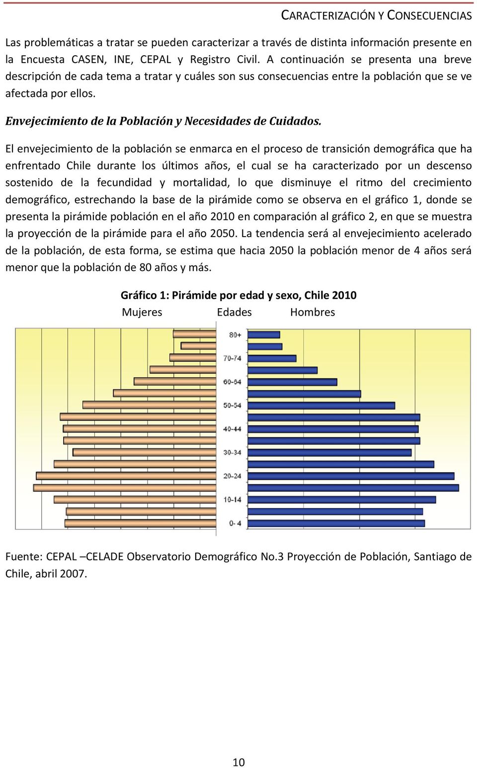 Envejecimiento de la Población y Necesidades de Cuidados.