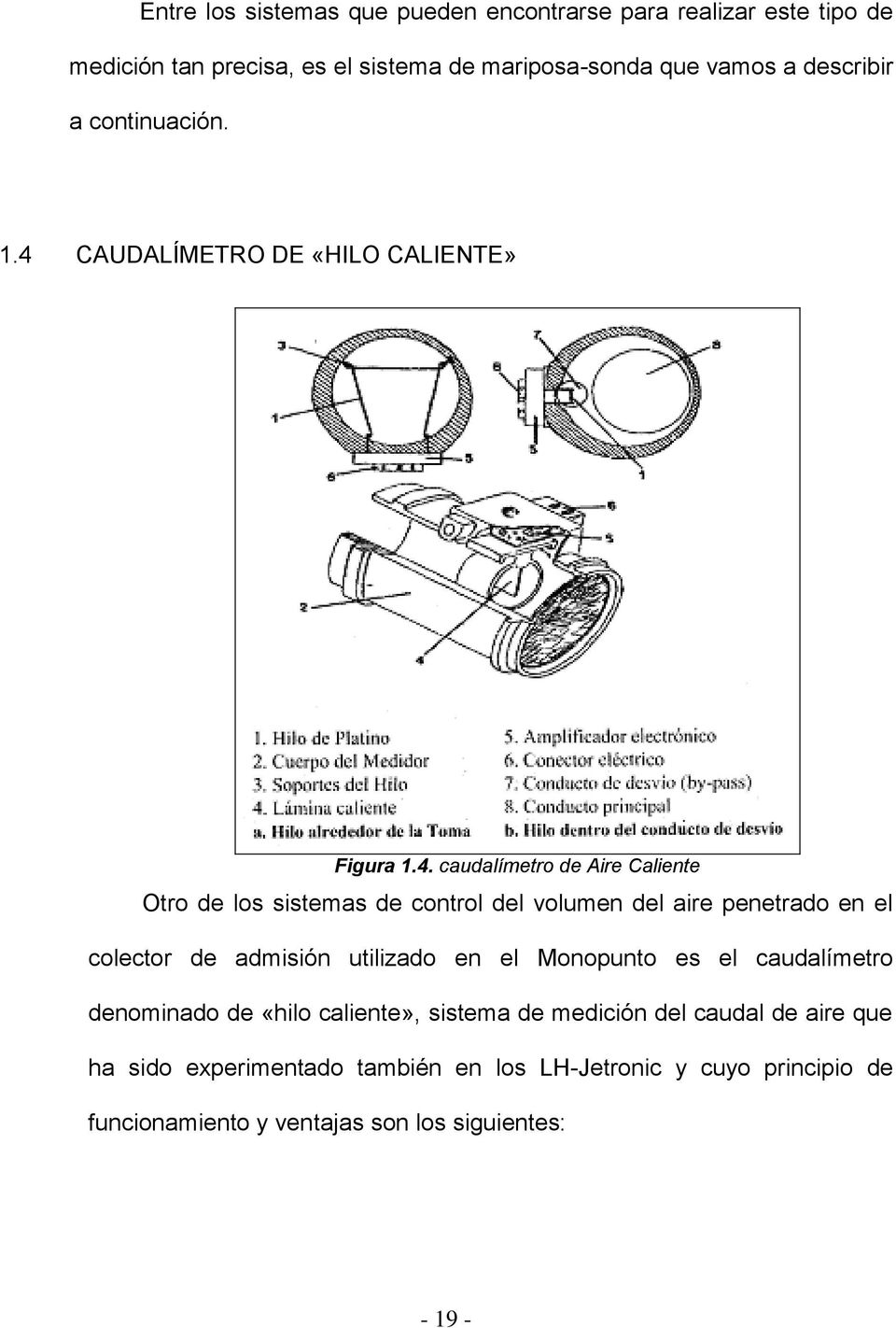 CAUDALÍMETRO DE «HILO CALIENTE» Figura 1.4.