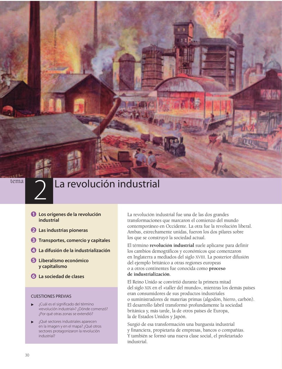 F Qué sectores industriales aparecen en la imagen y en el mapa? Qué otros sectores protagonizaron la revolución industrial?