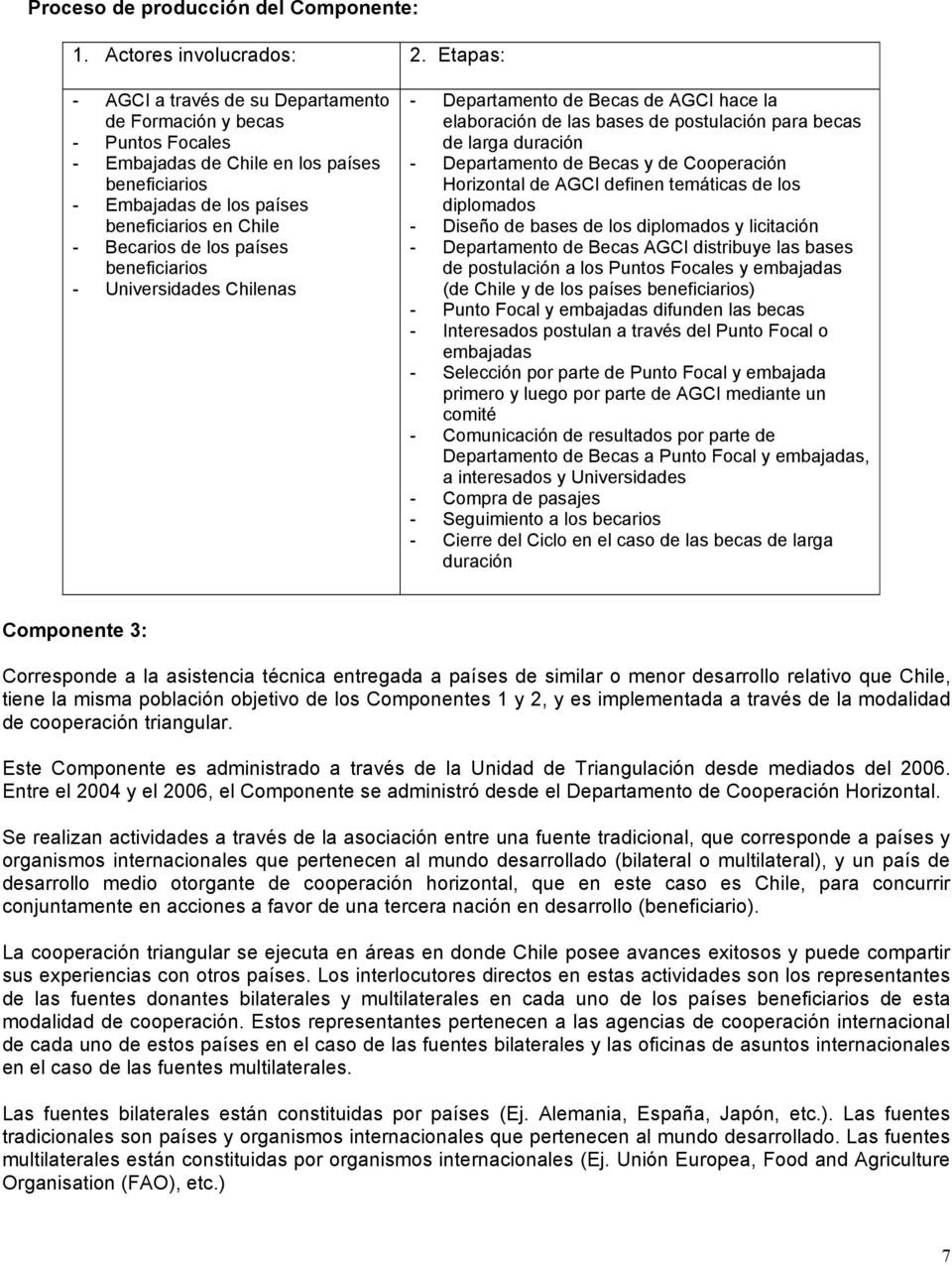 países beneficiarios - Universidades Chilenas - Departamento de Becas de AGCI hace la elaboración de las bases de postulación para becas de larga duración - Departamento de Becas y de Cooperación
