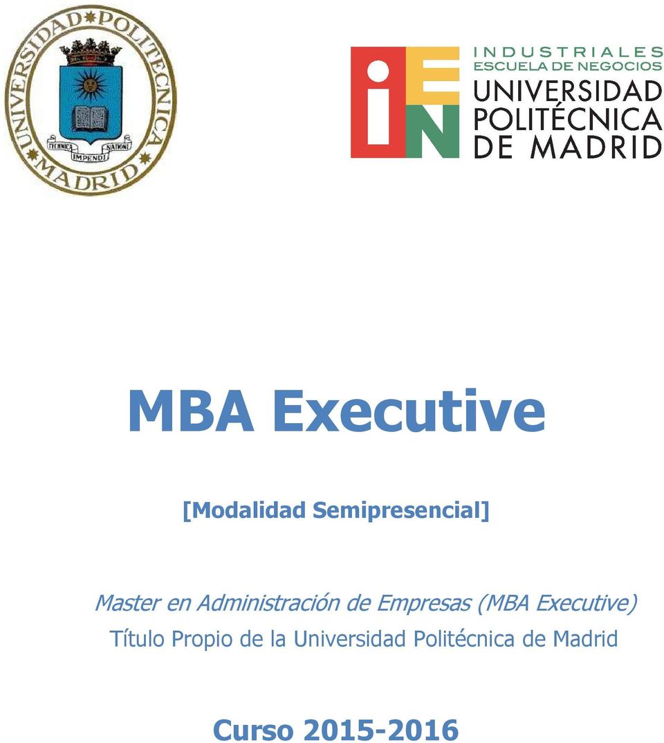 (MBA Executive) Título Propio de la