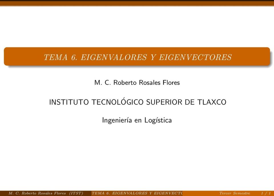 DE TLAXCO Ingeniería en Logística M. C.