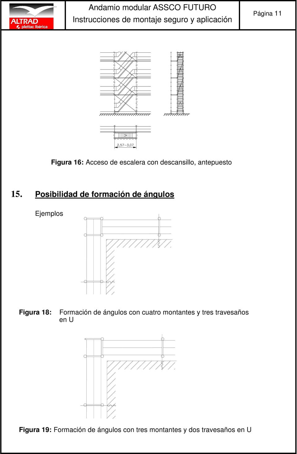Posibilidad de formación de ángulos Ejemplos Figura 18: Formación