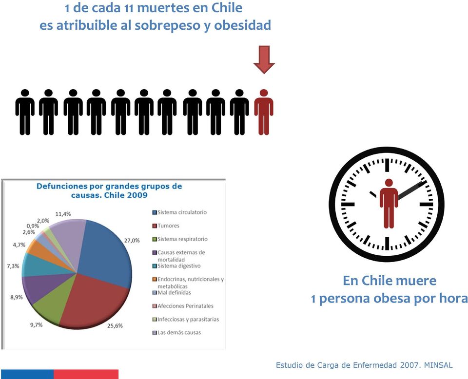 Chile muere 1 persona obesa por hora
