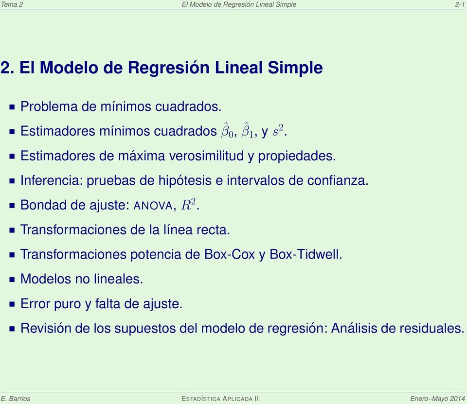 2. El Modelo de Regresión Lineal Simple - PDF Free Download