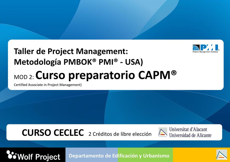 CAPM Certified Associate in Project
