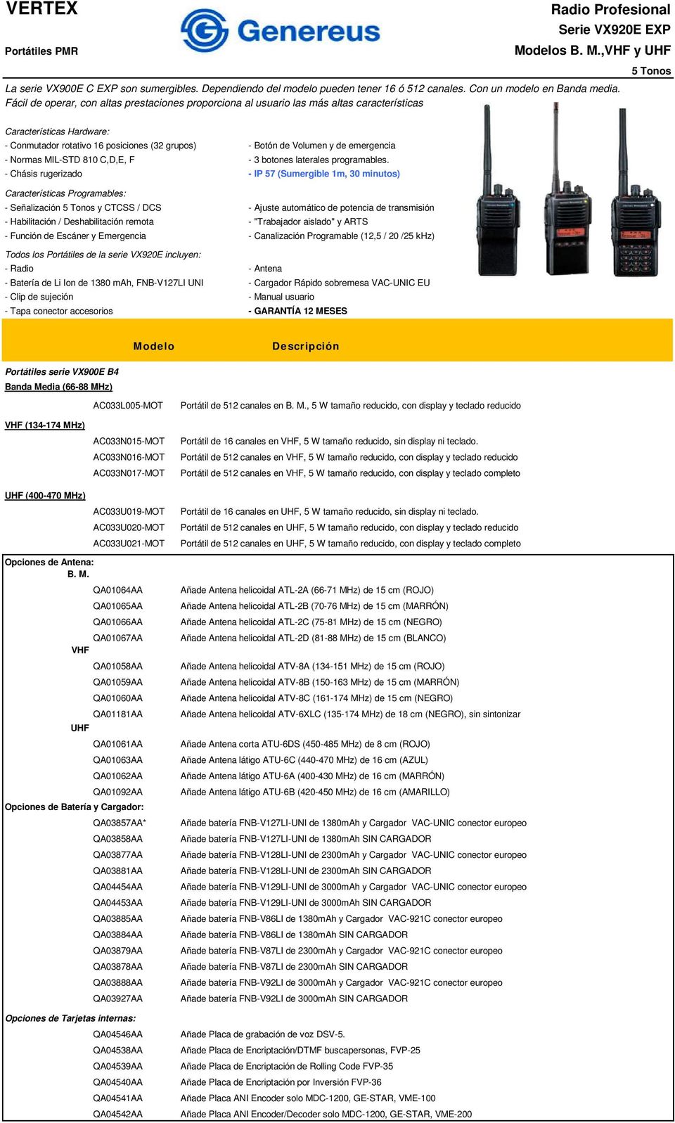 emergencia - Normas MIL-STD 810 C,D,E, F - 3 botones laterales programables.