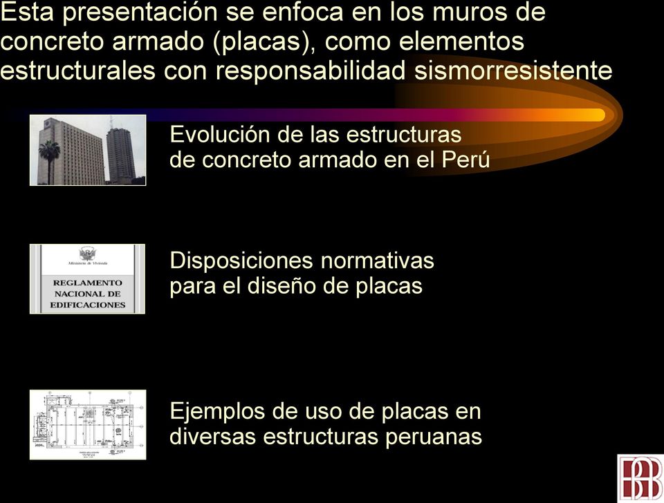 las estructuras de concreto armado en el Perú Disposiciones normativas para