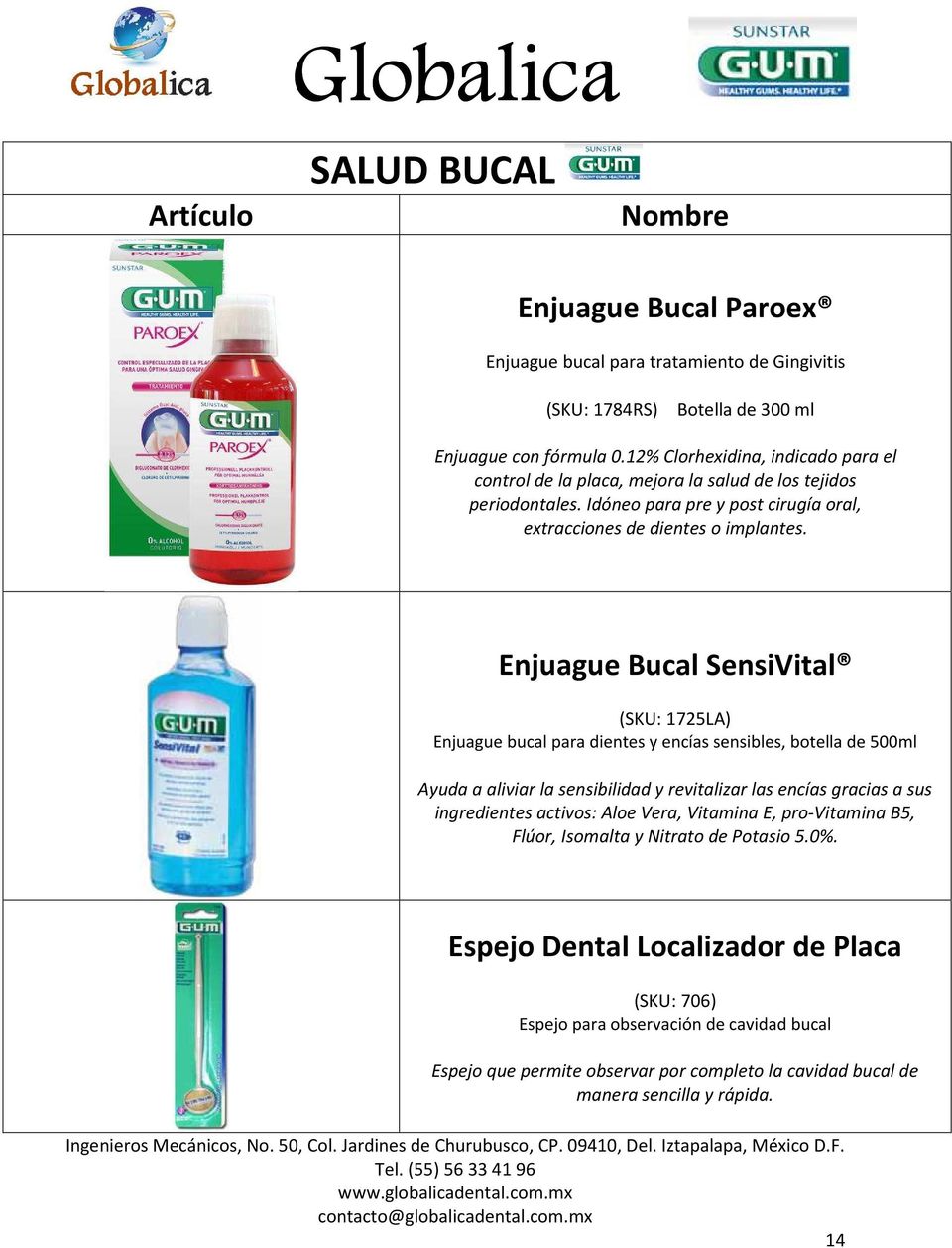 Enjuague Bucal SensiVital (SKU: 1725LA) Enjuague bucal para dientes y encías sensibles, botella de 500ml Ayuda a aliviar la sensibilidad y revitalizar las encías gracias a sus ingredientes