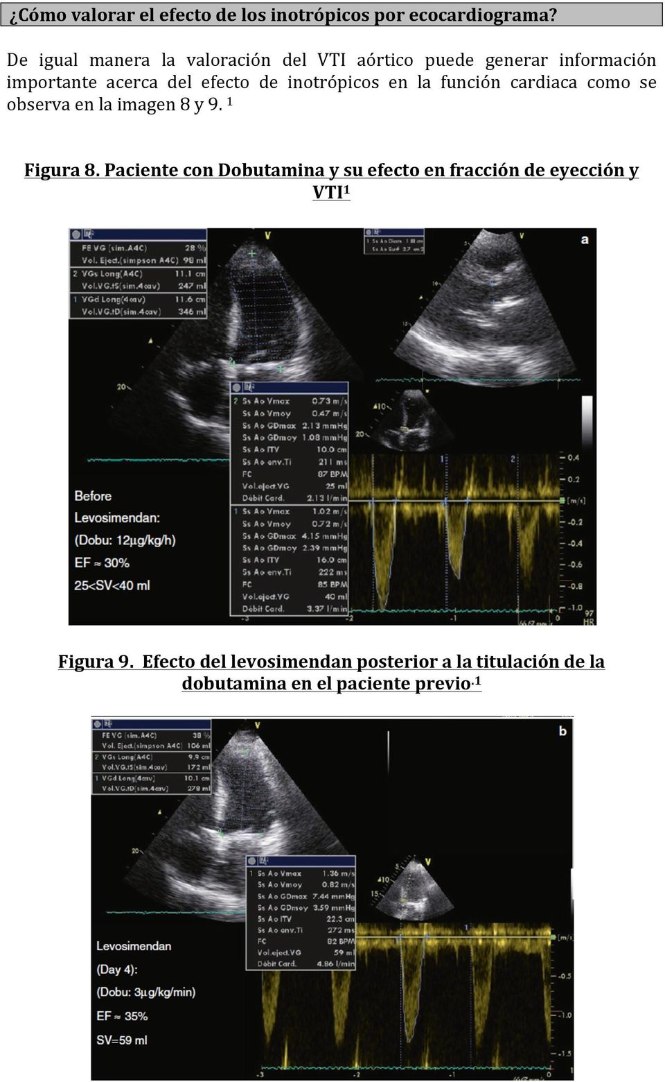 inotrópicos en la función cardiaca como se observa en la imagen 8 y 9. 1 Figura 8.