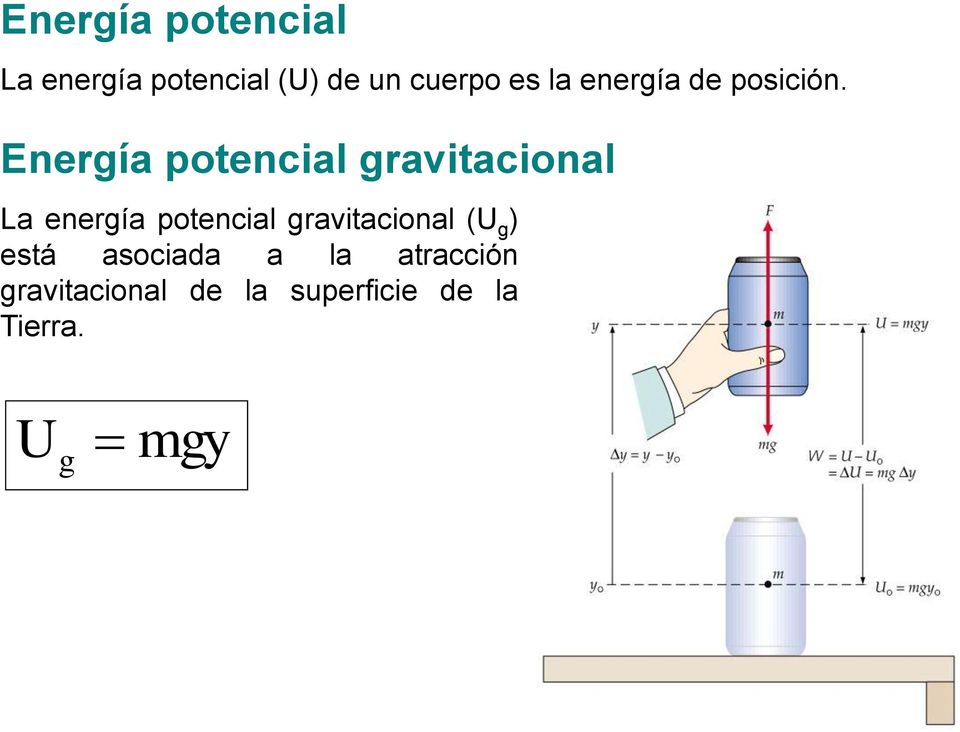 Energía potencial gravitacional La energía potencial