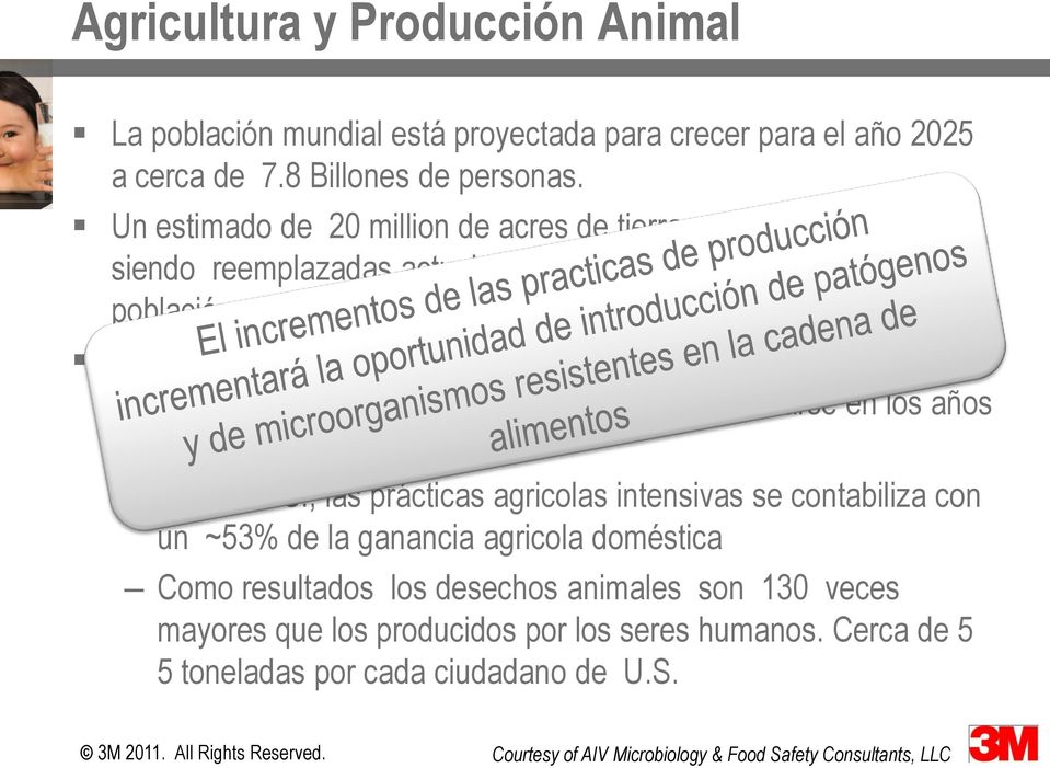 Dadas estas tendencias a gran escalas; la producción animal intensiva y las practicas de cultivos, deben de acelerarse en los años futuros. En los U.S.