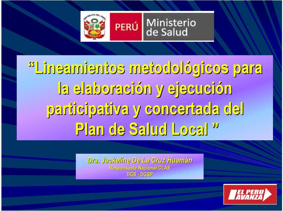 concertada del Plan de Salud Local Dra.