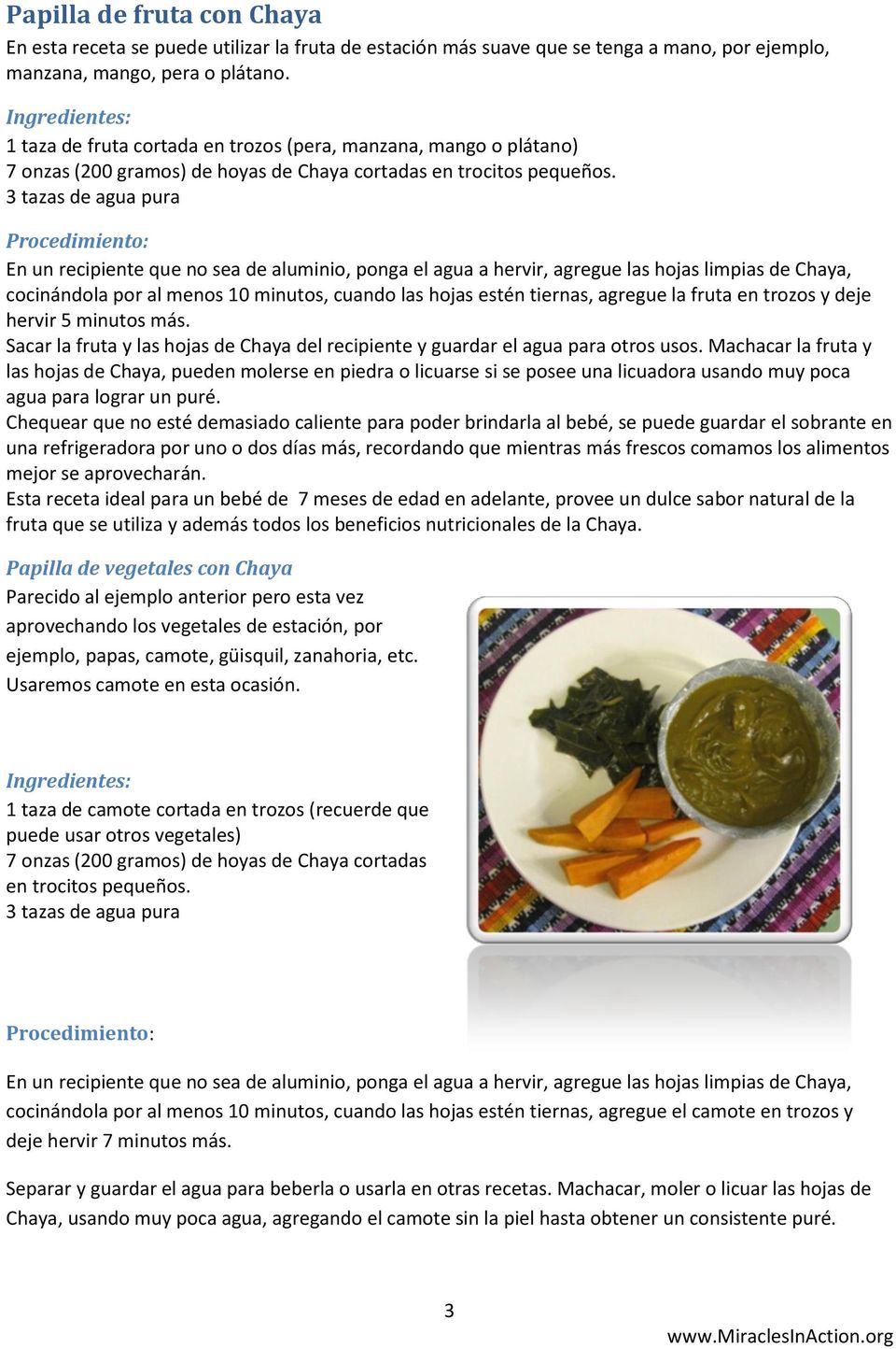 Recetas con Chaya. Una solución de la naturaleza para la malnutrición.  Pedro Rodríguez - PDF Descargar libre