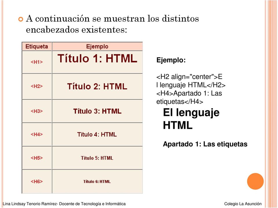 align="center">e l lenguaje HTML</H2>