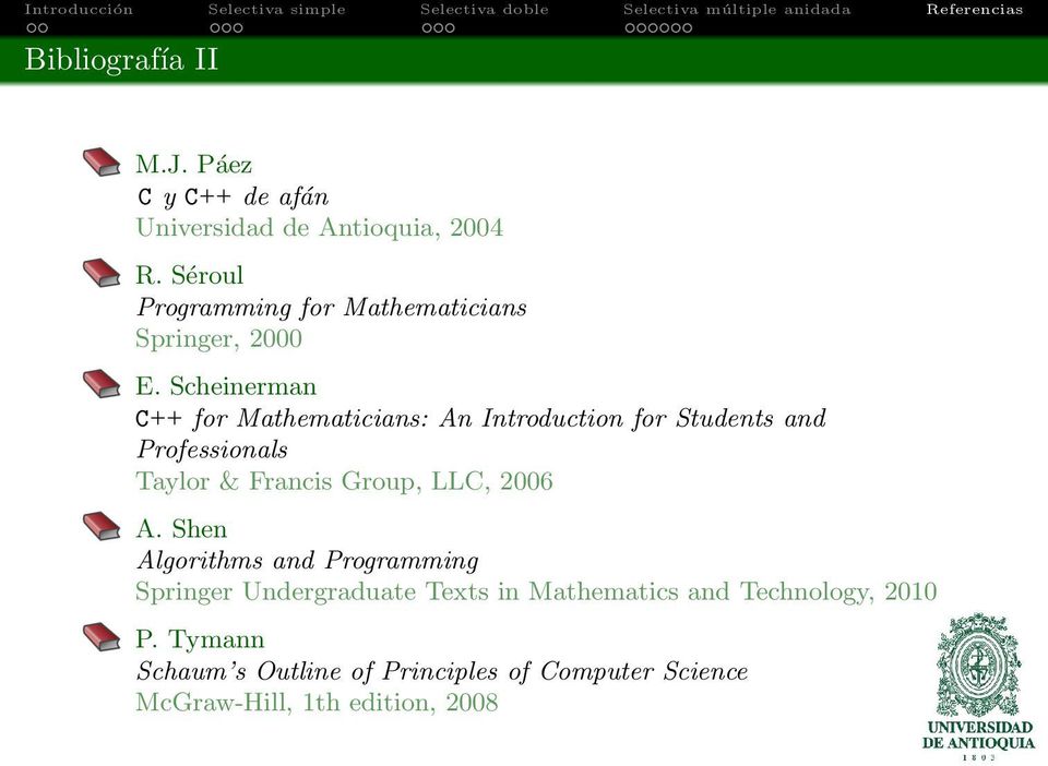 Scheinerman C ++ for Mathematicians: An Introduction for Students and Professionals Taylor & Francis Group,