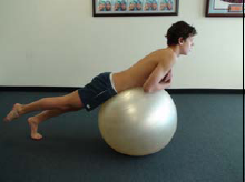 Nombre del ejercicio Instrucciones verbales 5d) Extensión espalda fitball Equilibrio Series x OTROS