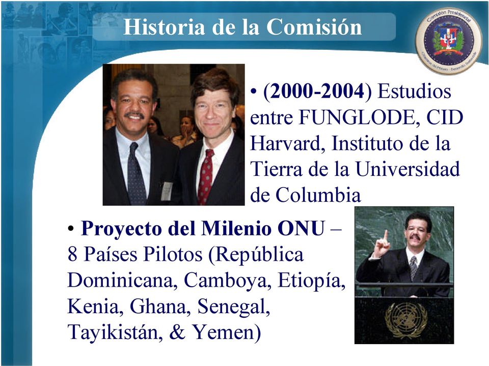 Senegal, Tayikistán, & Yemen) (2000-2004) Estudios entre
