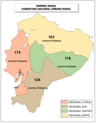876 (3438 con marco 2001 y 3438 con marco 2010) Número de centros poblados urbanos: 127 Encuesta Nacional
