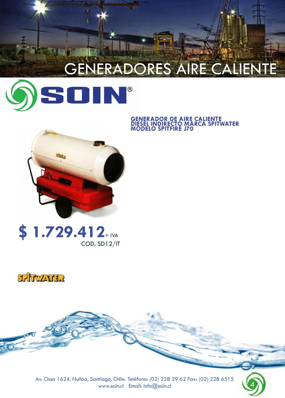 INDIRECTO MARCA SPITWATER MODELO