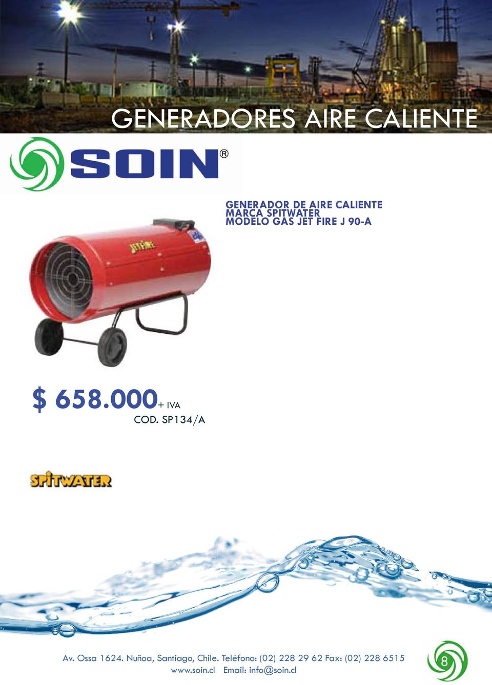 MARCA SPITWATER MODELO GAS JET