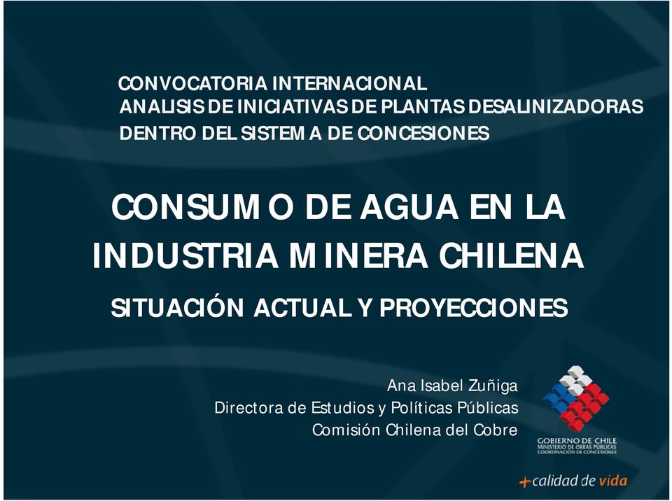 MINERA CHILENA SITUACIÓN ACTUAL Y PROYECCIONES Ana Isabel