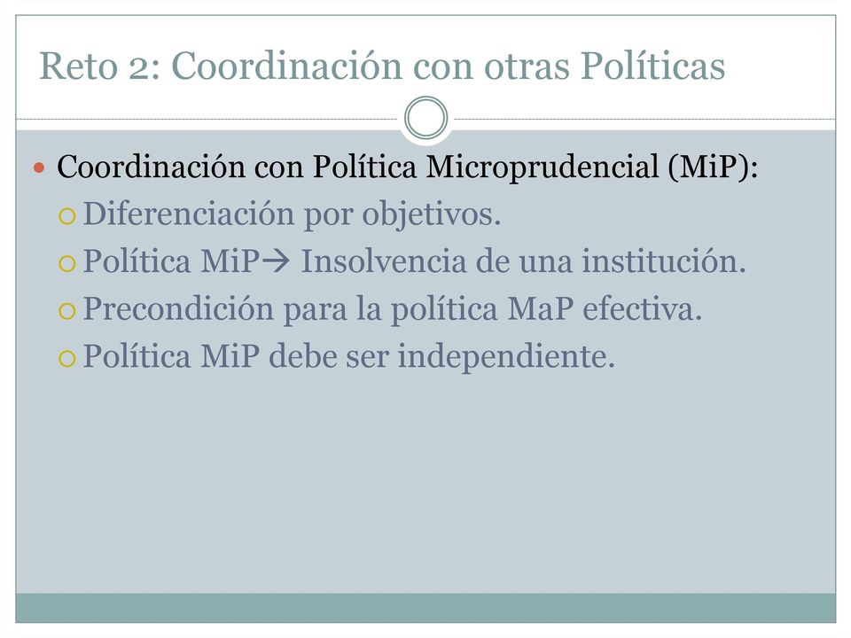 Política MiP Insolvencia de una institución.