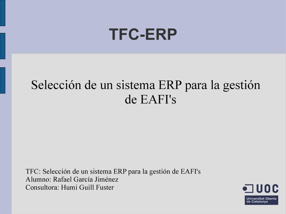 sistema ERP para la gestión de EAFI's
