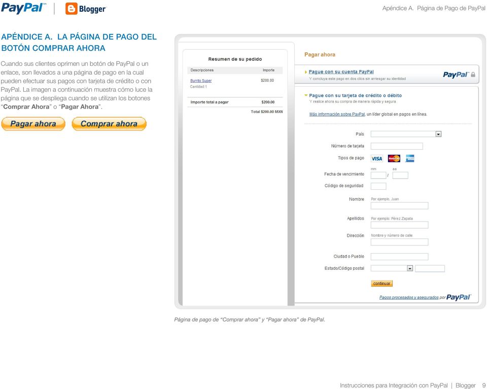 página de pago en la cual pueden efectuar sus pagos con tarjeta de crédito o con PayPal.