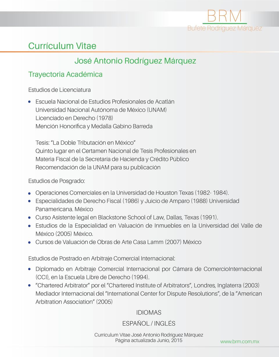 de la UNAM para su publicación Estudios de Posgrado: Operaciones Comerciales en la Universidad de Houston Texas (1982-1984).