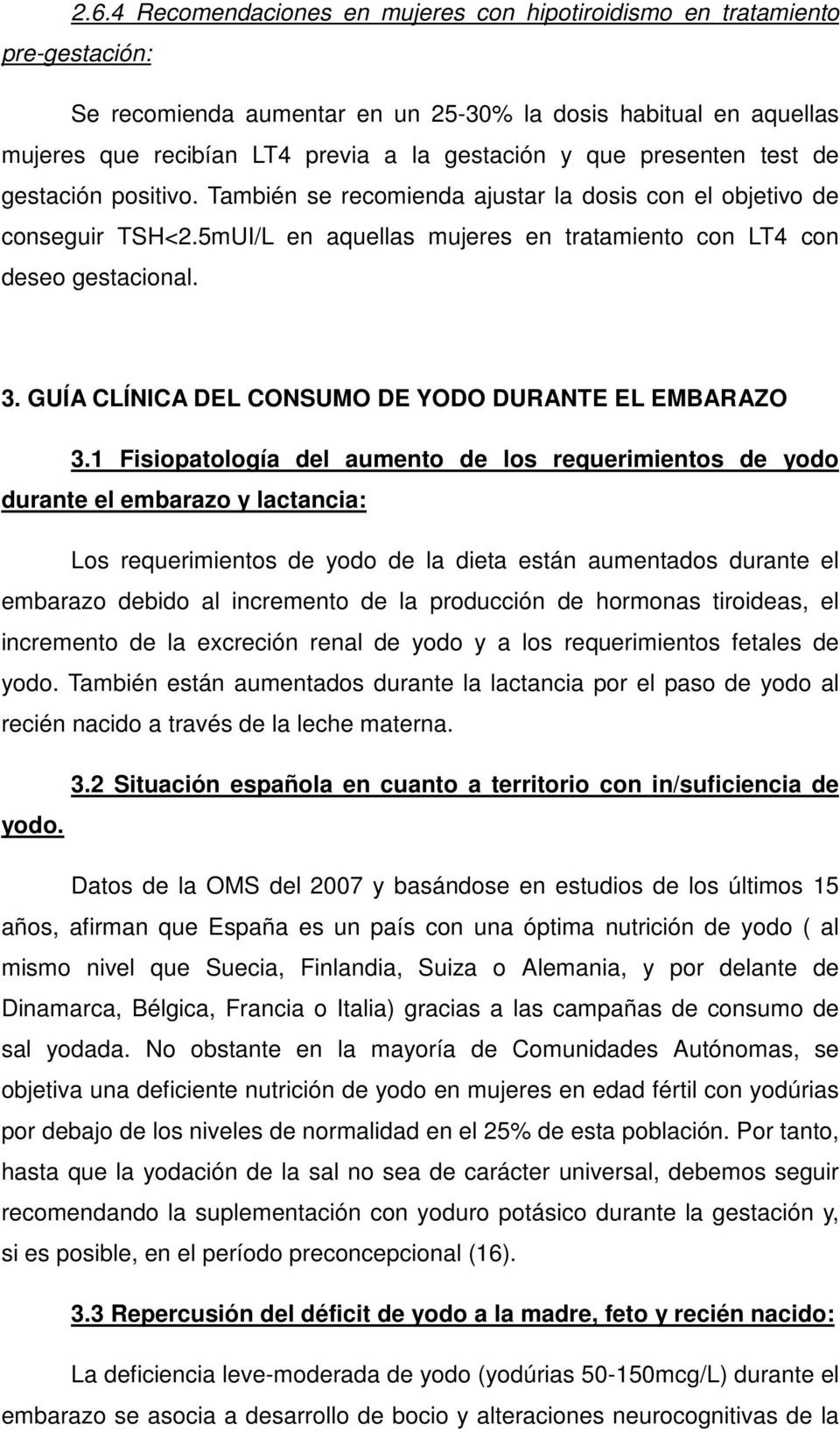 GUÍA CLÍNICA DEL CONSUMO DE YODO DURANTE EL EMBARAZO 3.