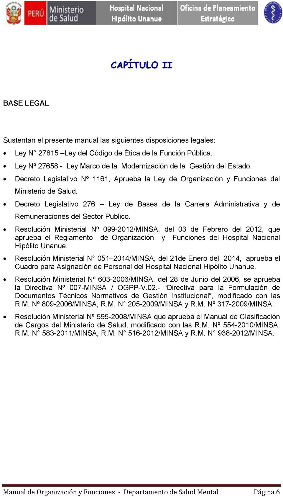 Decreto Legislativo 276 Ley de Bases de la Carrera Administrativa y de Remuneraciones del Sector Publico.