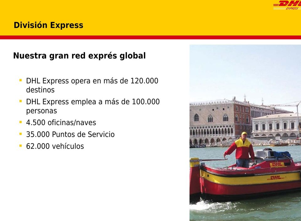 000 destinos DHL Express emplea a más de 100.