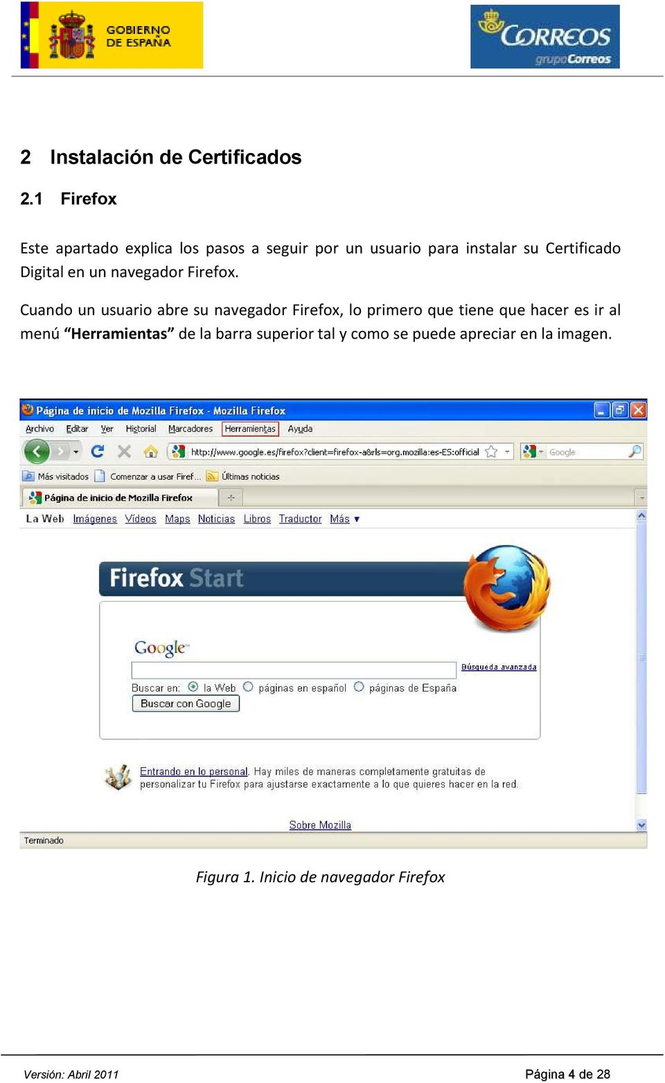 Digital en un navegador Firefox.
